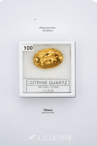 citrino 36.50ct giallo ovale