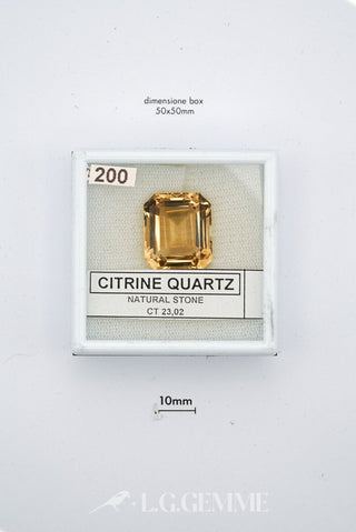 citrino 23.02ct giallo rettangolare
