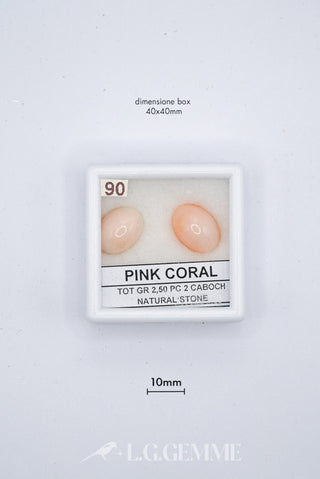 corallo 12.50ct rosa cabochon