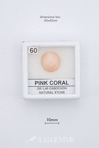 Corallo Rosa 1,40 carati Cabochon gemma preziosa