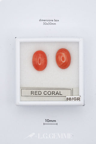 Corallo Rosso 0,80 carati Ovale gemma preziosa