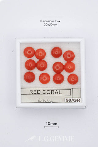 Corallo Rosso 0,50 carati Tonda gemma preziosa