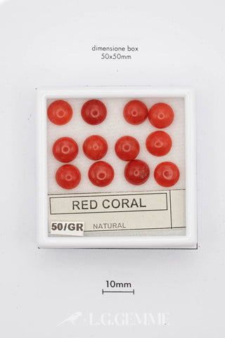 Corallo Rosso 0,00 carati tonda gemma preziosa