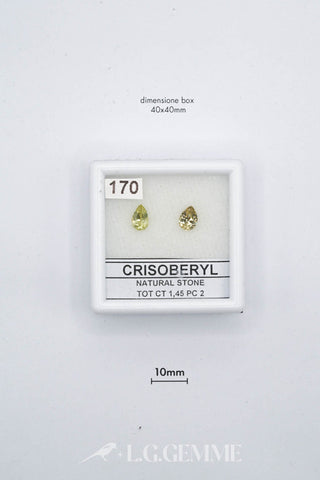 crisoberillo 1.45ct giallo goccia
