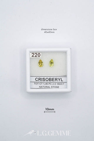crisoberillo 1.46ct giallo goccia