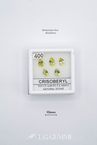 crisoberillo 4.04ct giallo goccia
