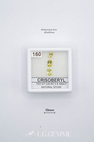 crisoberillo 1.63ct giallo ovale