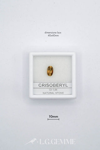 crisoberillo 1.66ct giallo ovale