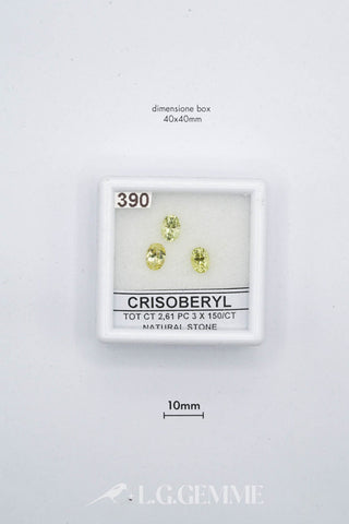 crisoberillo 2.61ct giallo ovale
