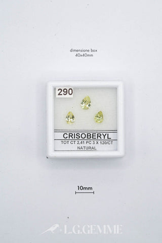 crisoberillo 2.41ct giallo goccia