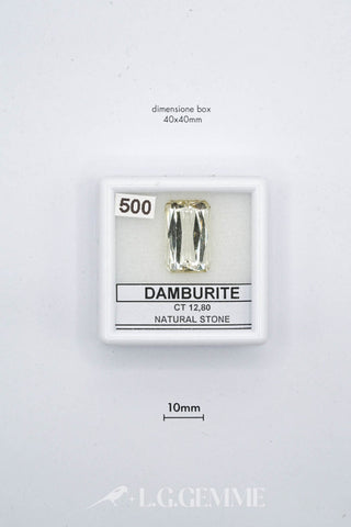 damburite 12.80ct giallo rettangolare