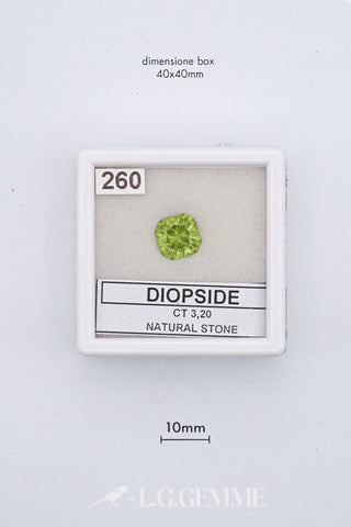Diopside 3,20 carati Cuscino gemma preziosa