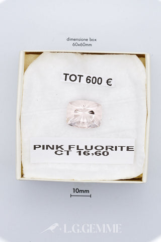 Fluorite rosa 16,60 carati Cuscino gemma preziosa