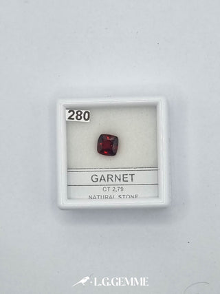granato 2.79ct rosso quadrato