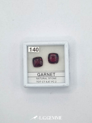 granato 8.87ct rosso quadrato