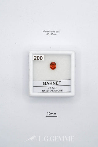 granato 1.03ct rosso ovale