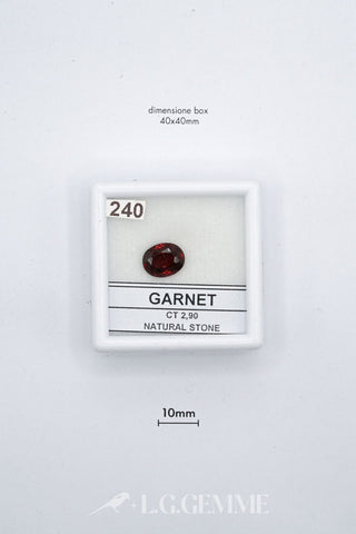 granato 2.90ct rosso ovale