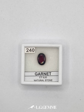 granato 5.03ct rosso ovale