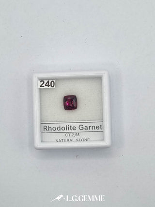 granato 2.55ct rosso quadrato