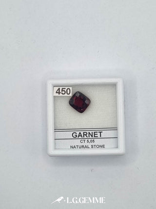 granato 5.05ct rosso quadrato