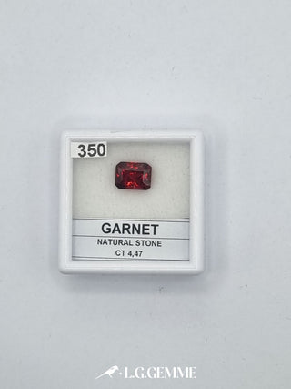 granato 4.47ct rosso rettangolare