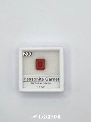 granato 4.84ct rosso rettangolare
