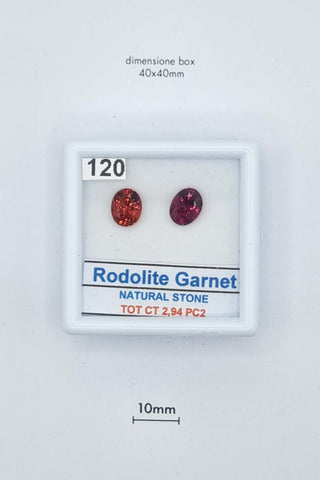 Granato Rodolite 2,94 carati Ovale gemma preziosa