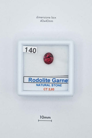 Granato Rodolite 2,03 carati Ovale gemma preziosa
