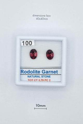 Granato Rodolite 2,79 carati Ovale gemma preziosa