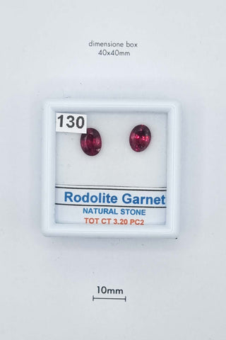 Granato Rodolite 3,20 carati Ovale gemma preziosa