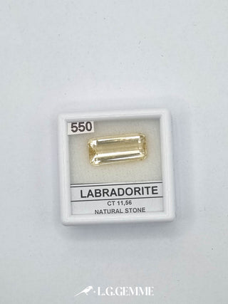 labradorite 11.56ct giallo rettangolare