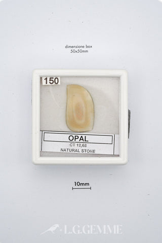 opale 12.68ct bianco forma libera