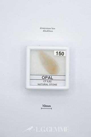 opale 5.82ct bianco goccia