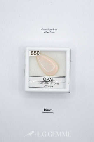 opale 8.99ct bianco goccia