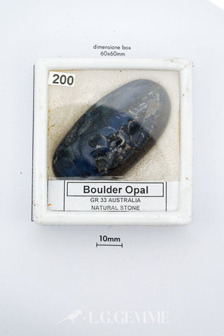 opale 0.00ct blu forma libera
