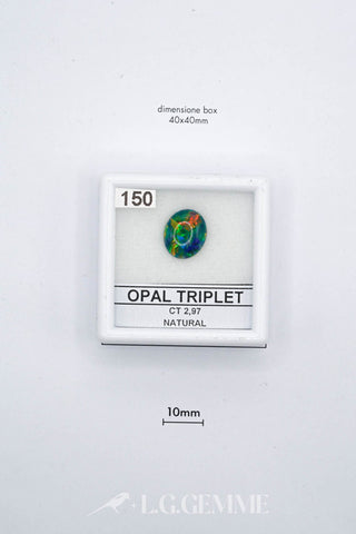 opale 2.97ct multicolore ovale