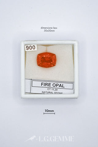 opale 11.20ct arancione quadrato