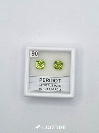 peridoto 2.96ct verde quadrato