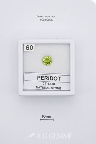 Peridoto 1,44 carati Tonda gemma preziosa