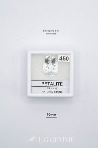 petalite 13.35ct trasparente ovale