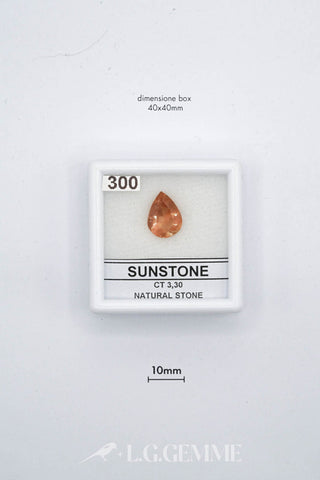 pietra del sole 3.30ct arancione pera