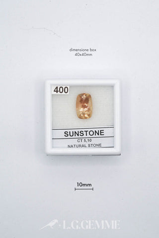 pietra del sole 5.10ct arancione ovale