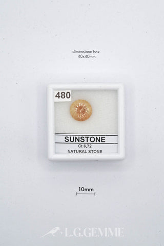 pietra 6.72ct arancione taglio brillante