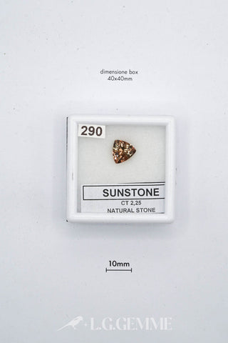 pietra del sole 2.25ct arancione triangolare