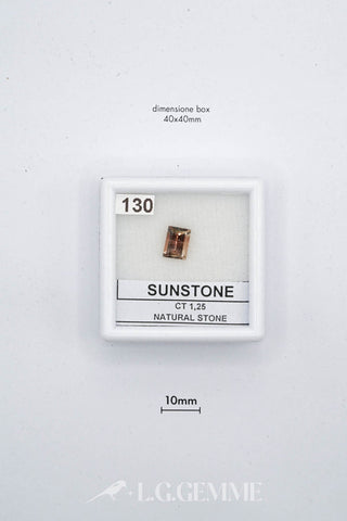 pietra del sole 1.25ct arancione rettangolare