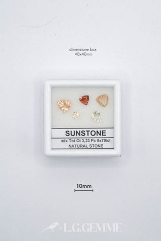 pietra del sole 3.23ct arancione triangolare