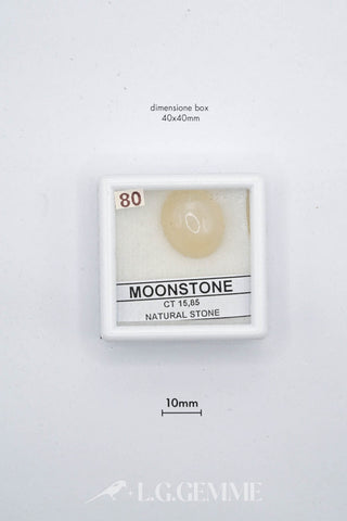 lunaria 15.85ct bianco ovale