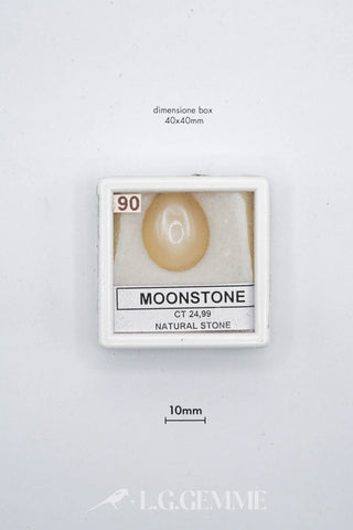 lunaria 24.99ct bianco ovale