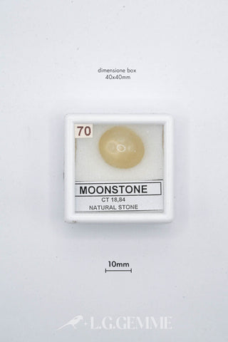 lunaria 18.84ct giallo cabochon