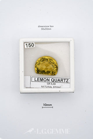 quarzo 6.59ct giallo cabochon